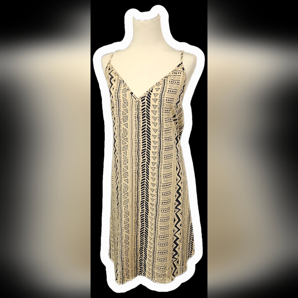 Geometric Pattern Sleeveless Dress